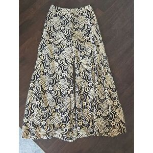 Black & Cream Lace Pants